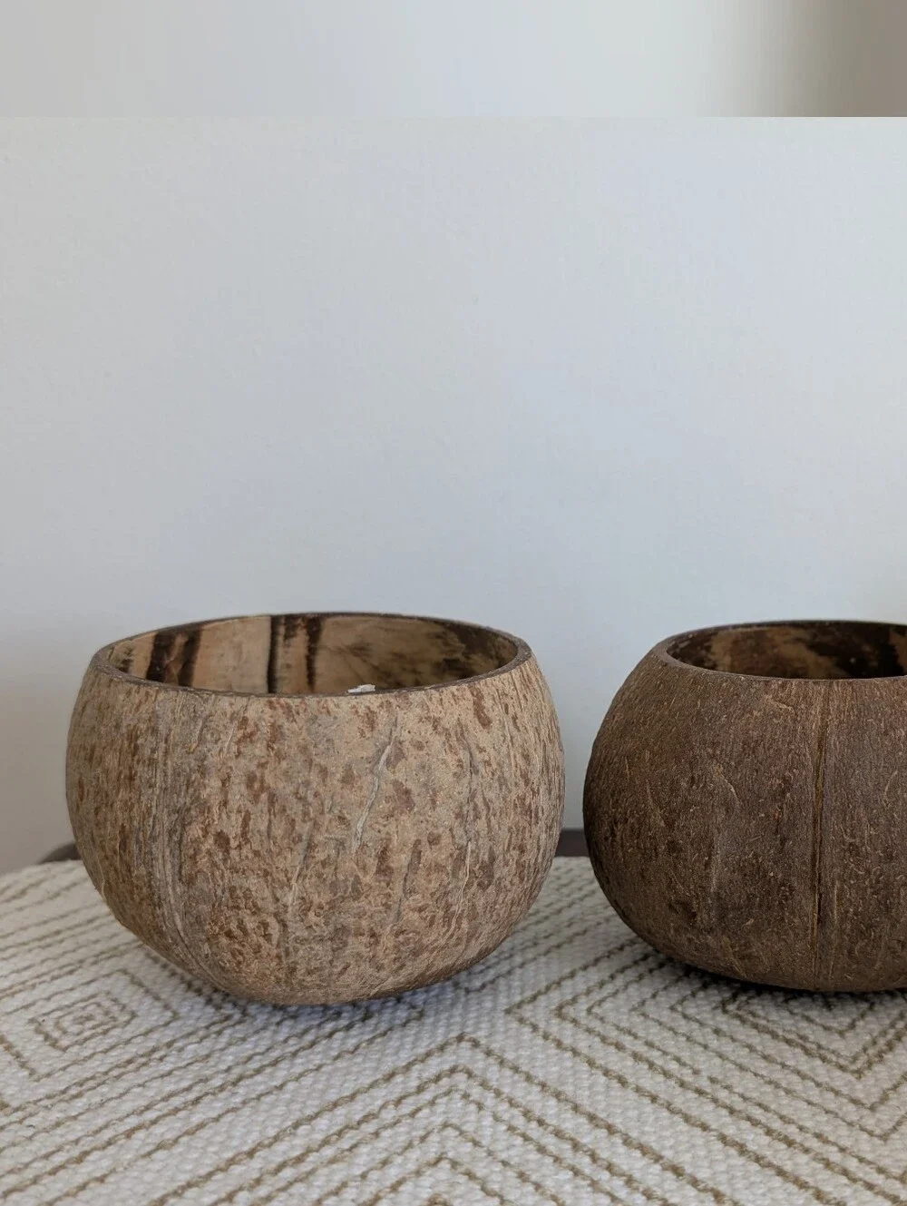 Pier 1 Coconut Shell Scented Candle - Natural Brown Set of 2